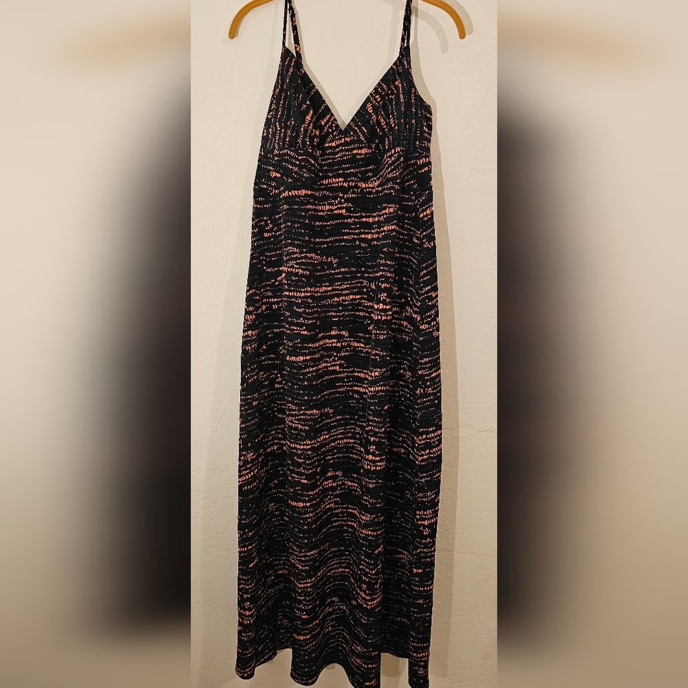 BCBGeneration long black &  orange dress size small
